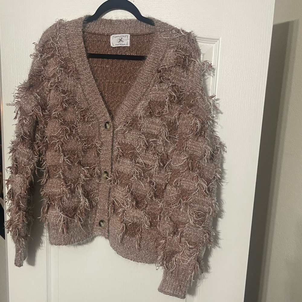 Absolutely Creative Worldwide Sweater Womens L/XL Fuzzy Yarn